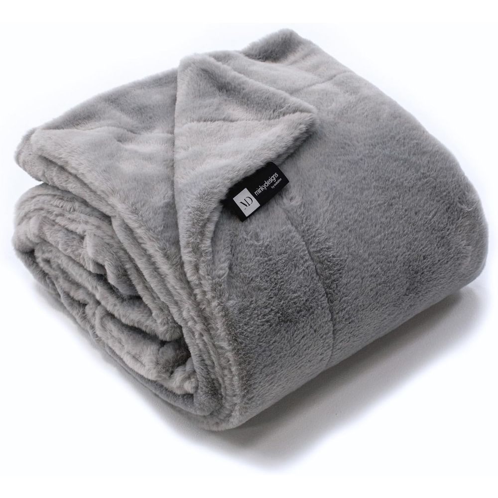 Cashmere Throw Blanket - Minky Designs Coperta Minky grigio cenere