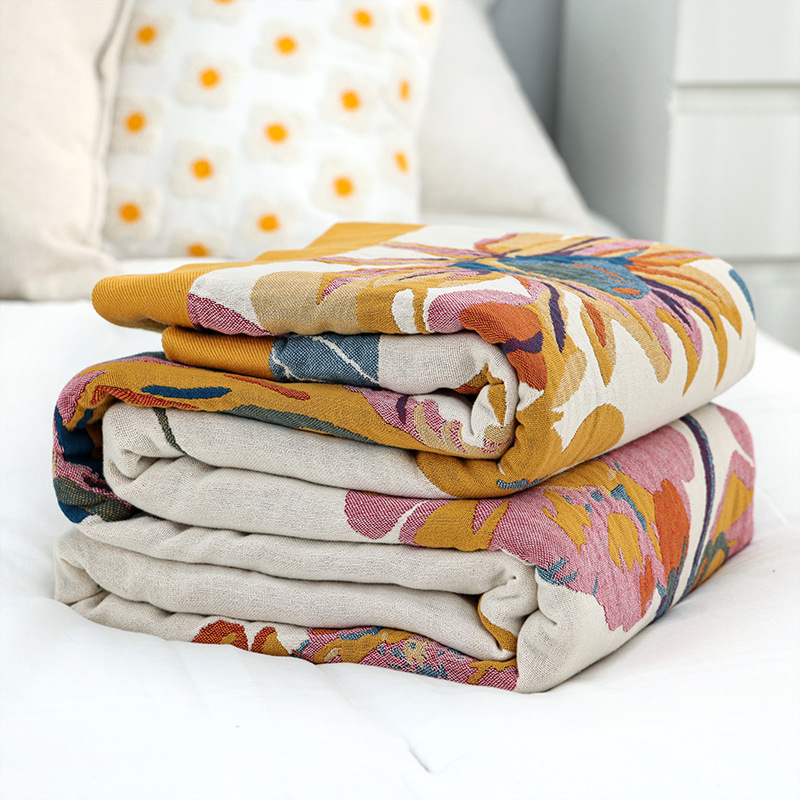 Cashmere Throw Blanket - Semplice coperta di cotone mussola garza