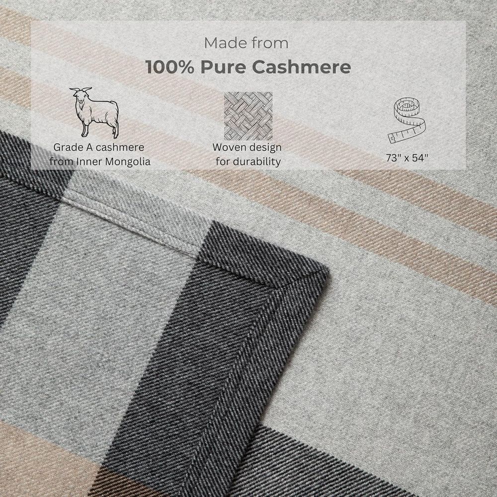 Coperta da tiro in puro cashme - Cashmere Throw Blanket recensione e prezzo